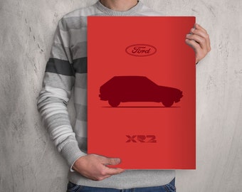 POSTER -Ford Fiesta XR2 Silhouette