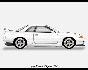 CARTEL - Nissan R32 Skyline GTR Vector Art
