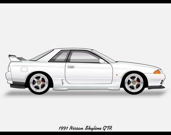 POSTER - NISSAN R32 Skyline GTR Vector Art