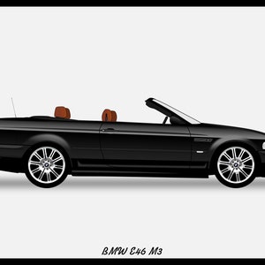 BMW E46 - M3 3 Series - Colour Vector File Download - .PDF, .Svg, .Png