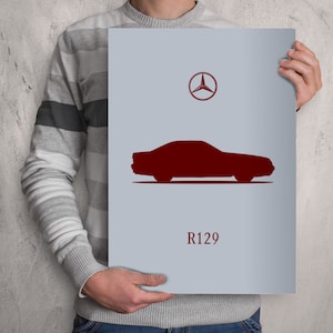 POSTER - Mercedes R129 SL Silhouette