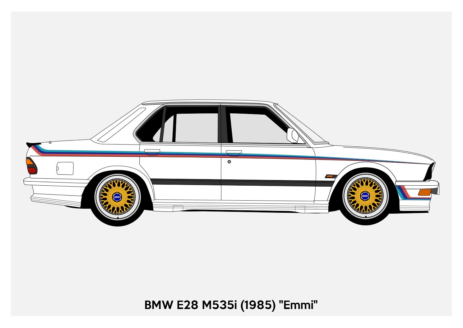 Poster Bmw E28 M535i Vector Art Etsy