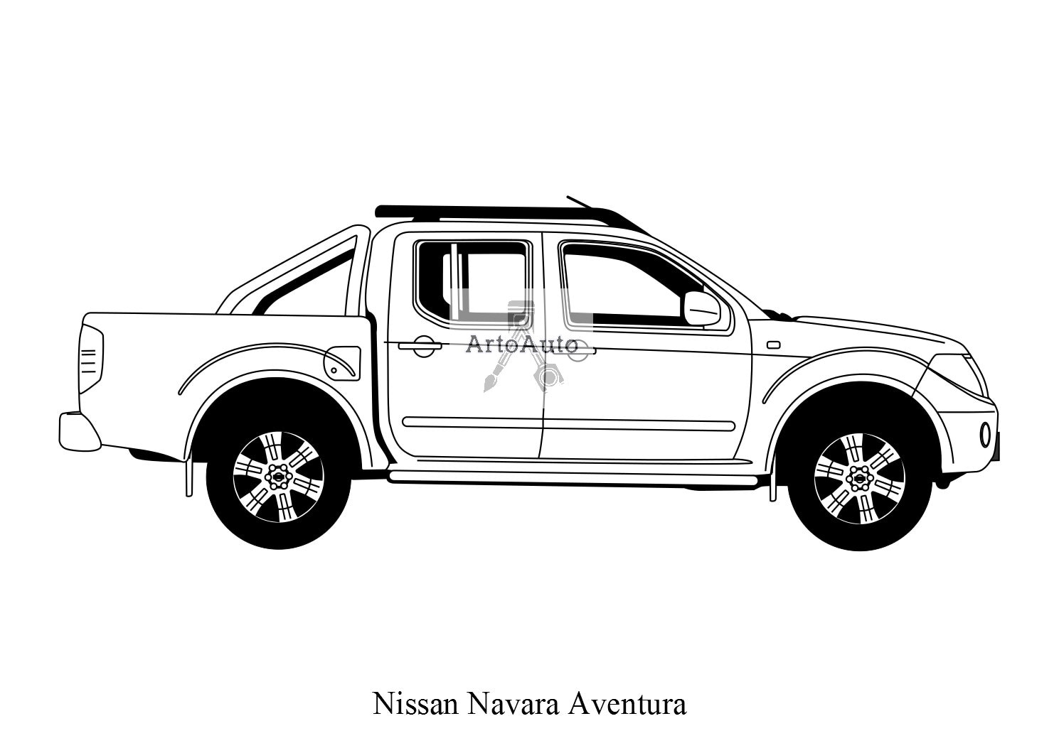 Nissan Navara Outline Vector - .SVG, .PDF, .Png