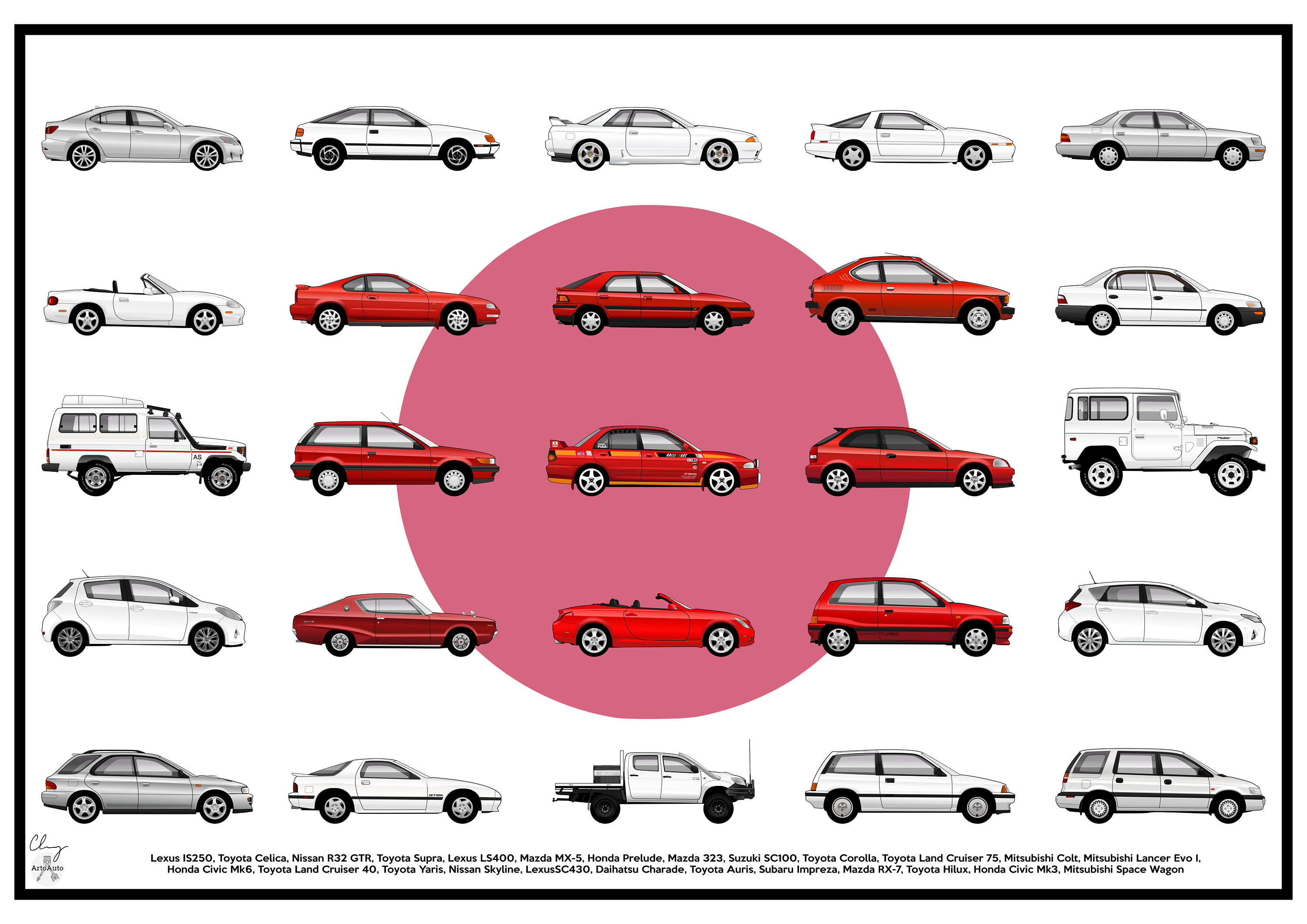 A2 POSTER - JAPANESE CARS Collection - Etsy