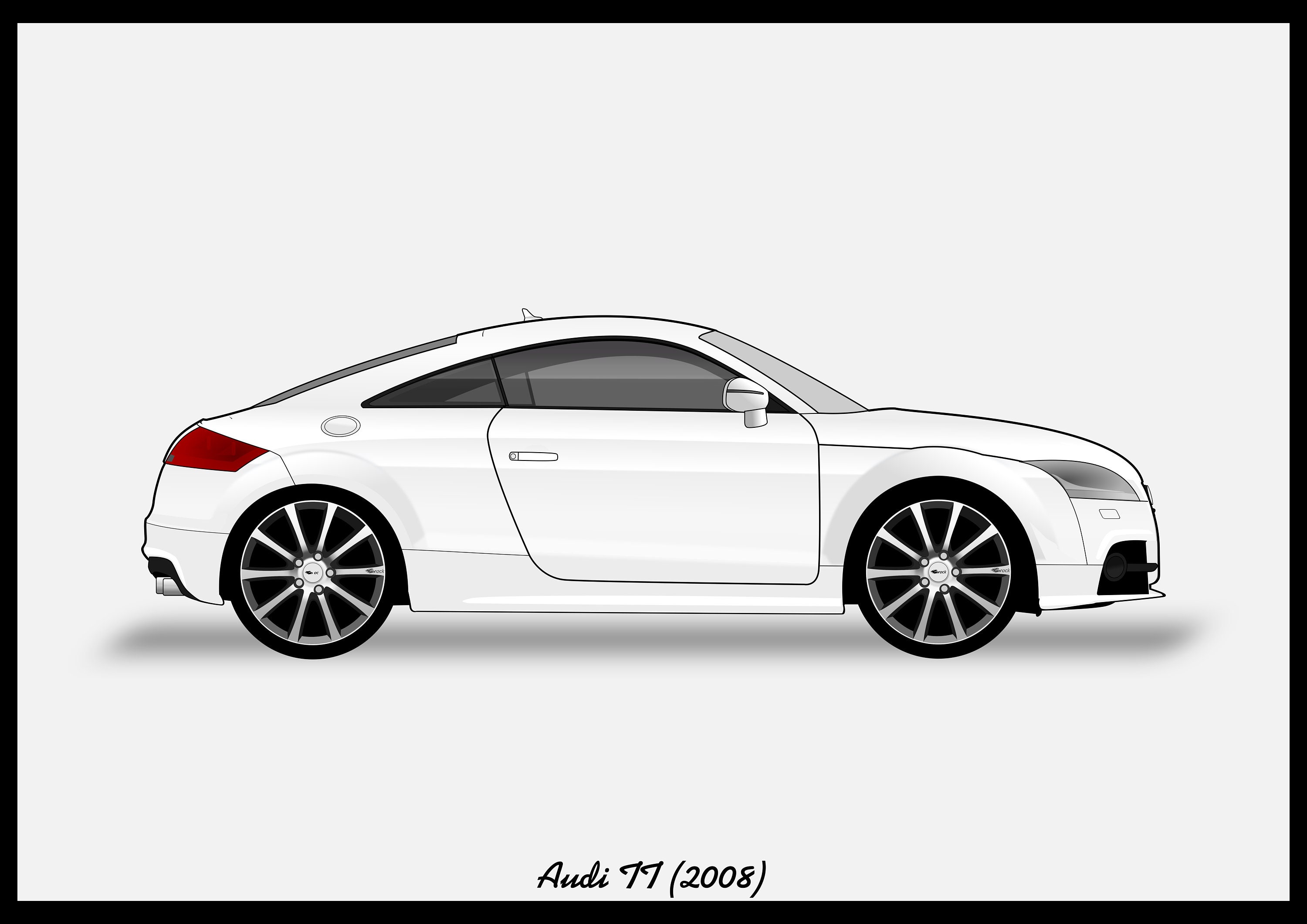 AUDI TT Mk2 Colour Vector File Download .PDF .svg .png Etsy