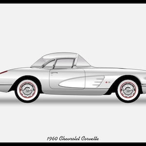 CHEVROLET CORVETTE C1 - Colour Vector File Download - .PDF, .Svg, .Png