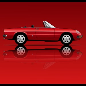 POSTER - Alfa Romeo Spider Vector Art