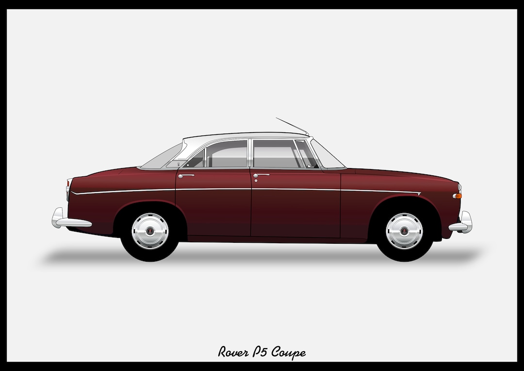 ROVER P5 COUPE - Colour Vector File Download - .PDF, .svg, .png - Etsy