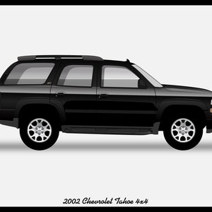 CHEVROLET TAHOE 2002 - Descarga de archivos vectoriales en color - .PDF, .Svg, .Png
