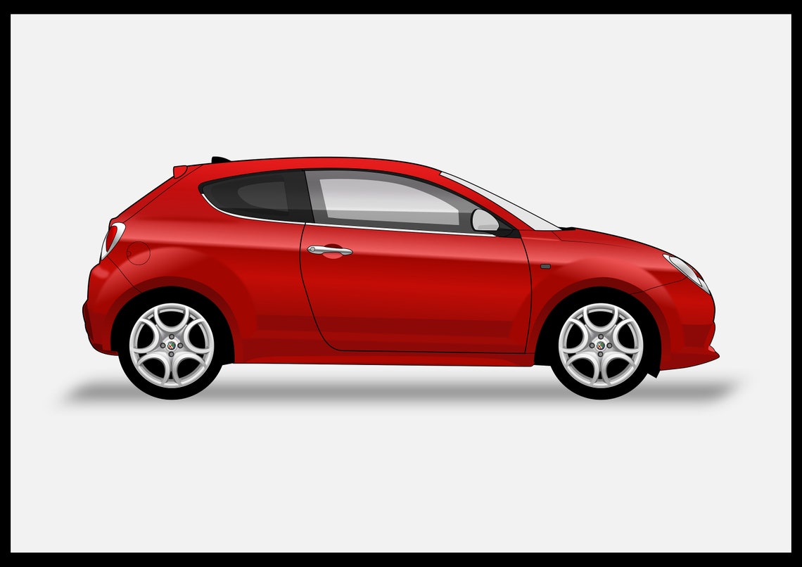 ALFA ROMEO Mito - Colour Vector File Download - .PDF, .svg, .png - Etsy ...