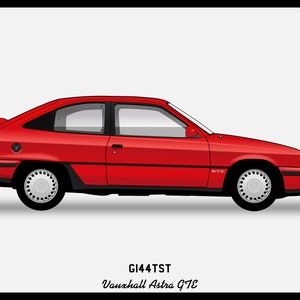 VAUXHALL ASTRA Mk2 Gte - Colour Vector File Download - .PDF, .Svg, .Png