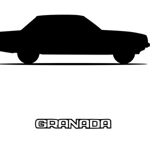 Ford Granada auto sagoma vettoriale - .SVG, .PDF, .Png