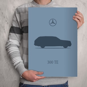 POSTER - Mercedes W124 300TE Silhouette