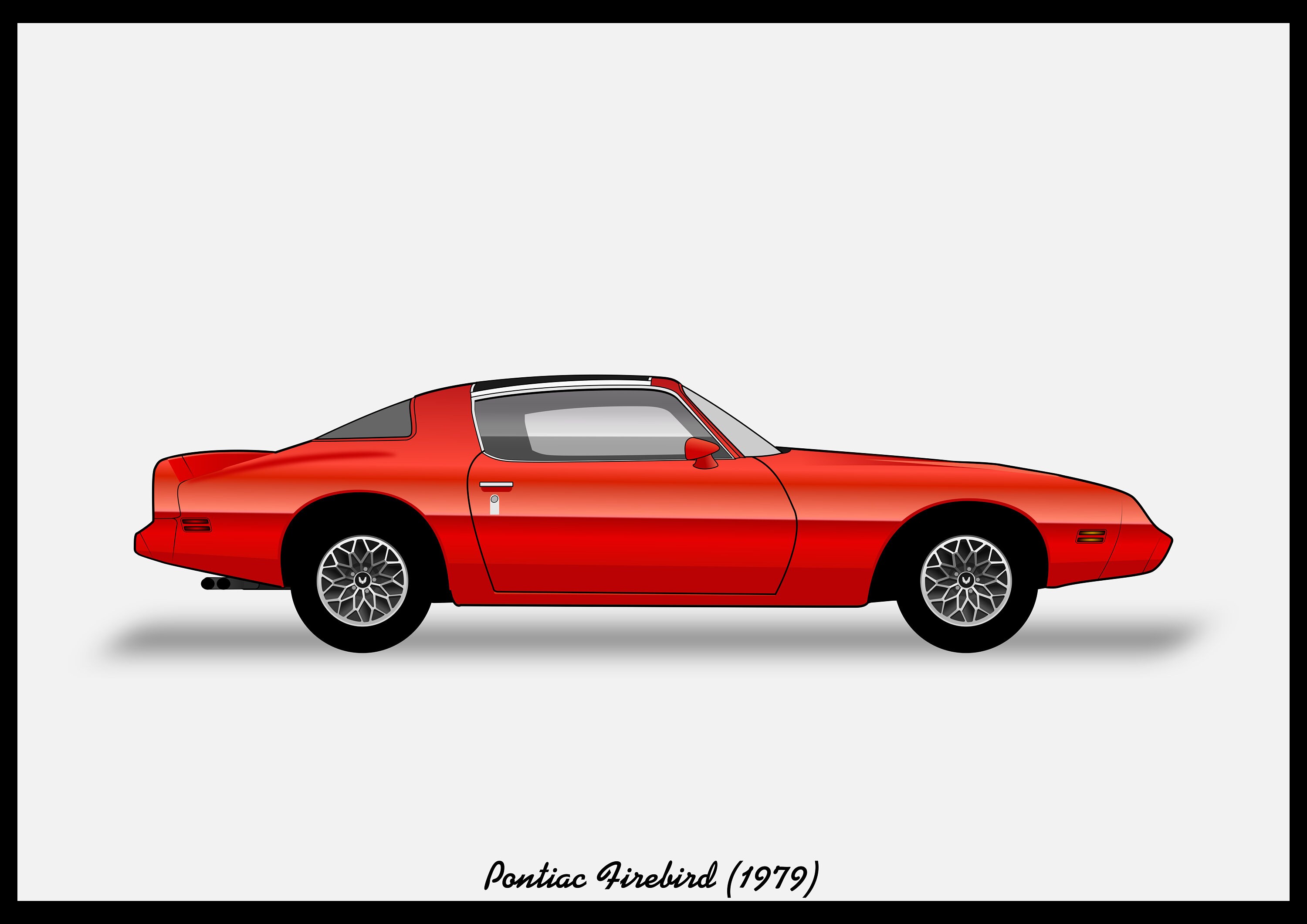 PONTIAC FIREBIRD 1979 - Colour Vector File Download - .PDF, .svg