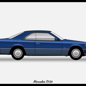 POSTER - Mercedes 300CE W124 Vector Art