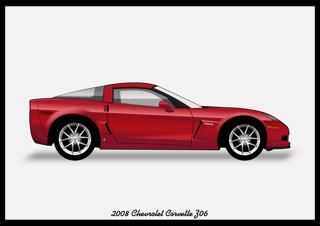 CHEVROLET CORVETTE C6 - Colour Vector File Download - .PDF, .svg, .png ...