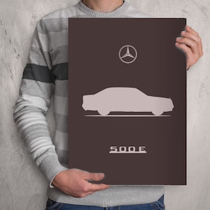 POSTER - Mercedes 500E W124 Silhouette