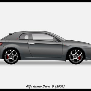 POSTER - Alfa Romeo Brera Vector Art