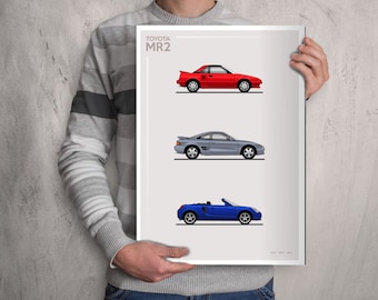 TOYOTA MR2 SPYDER - Sports Car, Classic Car Import, Drawing, Ink