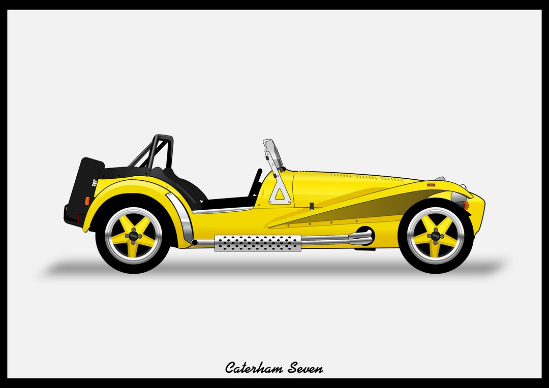 Caterham Vector Graphics CATERHAM SEVEN - Colour Vector File Download - .PDF, .svg, .png - Etsy