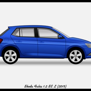 SKODA FABIA Mk3 - Colour Vector File Download - .PDF, .Svg, .Png