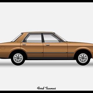 POSTER - FORD TAUNUS Vector Art