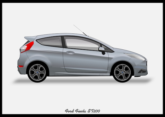 FORD FIESTA St200 Colour Vector File Download
