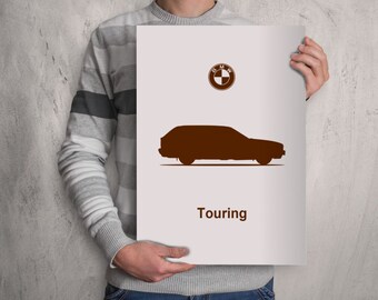 POSTER - BMW E34 Touring Silhuett