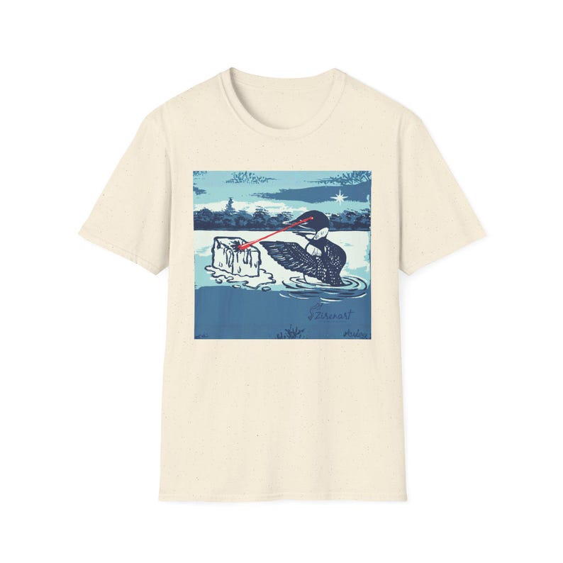 Minnesota Loon Protest T-Shirt | Laser Eyes Melting Ice | Immigrant Rights Art Bild 7