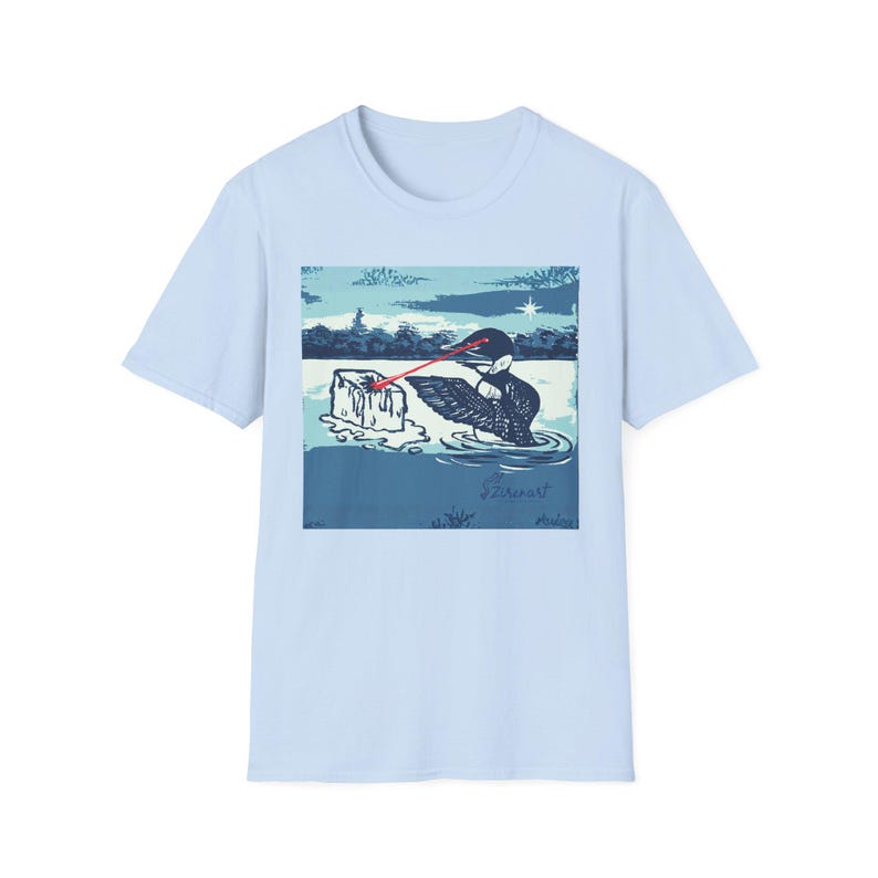 Minnesota Loon Protest T-Shirt | Laser Eyes Melting Ice | Immigrant Rights Art Bild 12