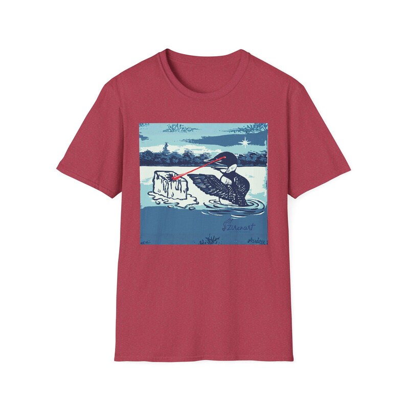 Minnesota Loon Protest T-Shirt | Laser Eyes Melting Ice | Immigrant Rights Art Bild 15