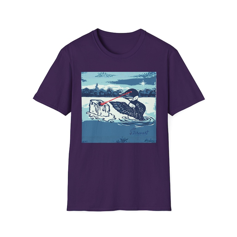 Minnesota Loon Protest T-Shirt | Laser Eyes Melting Ice | Immigrant Rights Art Bild 14