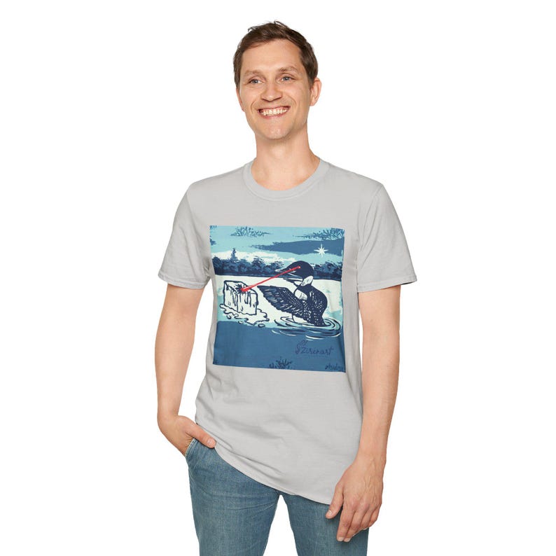 Minnesota Loon Protest T-Shirt | Laser Eyes Melting Ice | Immigrant Rights Art Bild 8