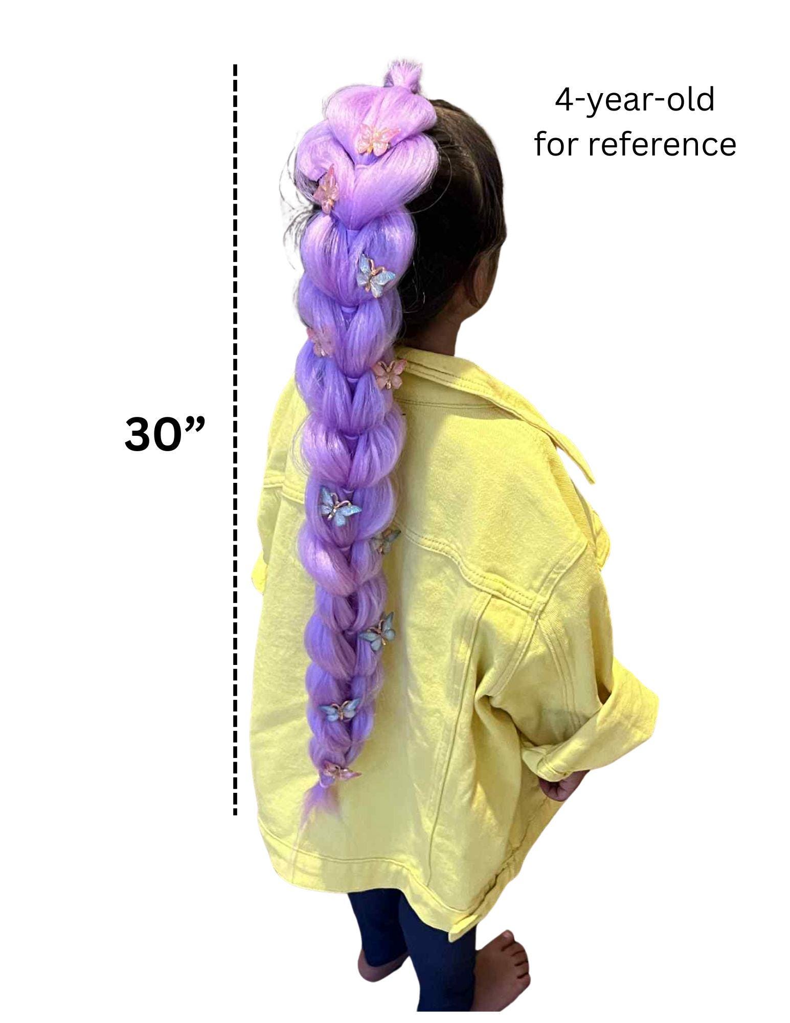 Rumi Purple Braid Kit: Cosplay Hair Extension, Gold Accents - Etsy