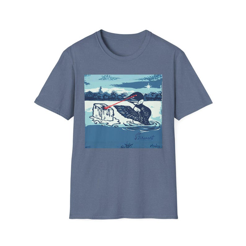 Minnesota Loon Protest T-Shirt | Laser Eyes Melting Ice | Immigrant Rights Art Bild 6