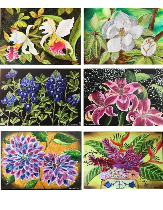 Flowers Greeting cards 5.5 x 8.5 Etsy