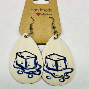 Anti- ICE Handbemalte Ohrringe