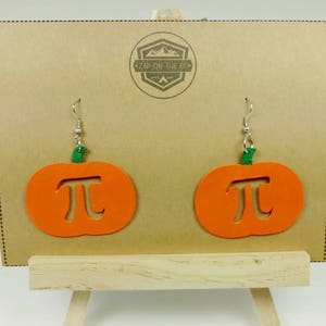 Pumpkin Pi Earrings | Holiday Earrings | Pumpkin Pie | Math Geek | Teacher Gift | Teacher Gift | Math Nerd | Nerd Gift | Nerdy Gift