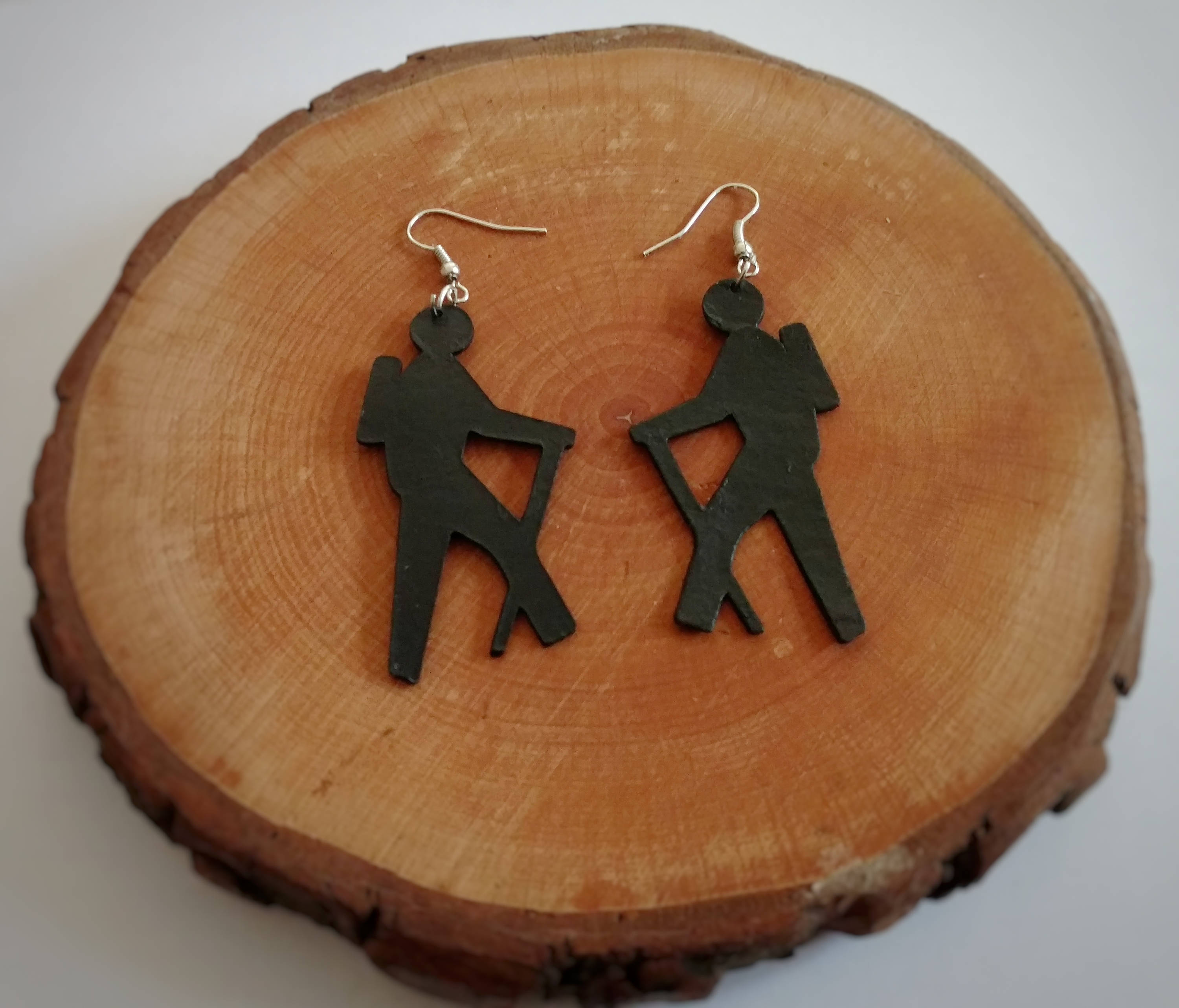Hiker Earrings Hiking Earrings Outdoor Adventure Nature Etsy