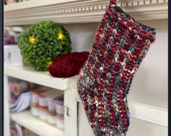 Pamn Calza modello natalizio super ingombrante lavorato a maglia