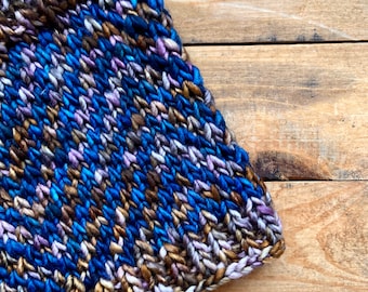 Modello a maglia con cappuccio scaldapanca / Modello a maglia a mosaico