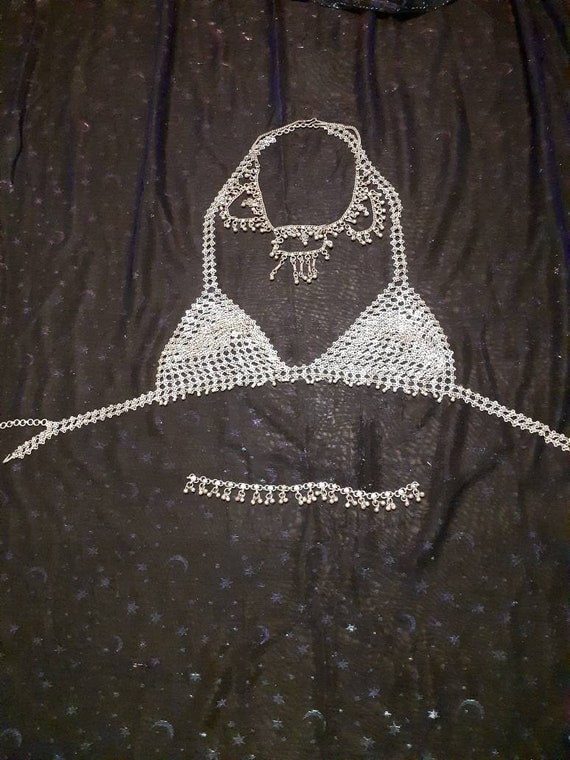 Vintage chain belly dancer top