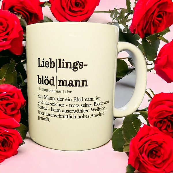 Lustige Tasse: Mein Lieblingsblödmann - Witzige Geschenkidee mit Humor, personalisierbar! Idee für Valentinstag, Jahrestag, Hochzeitstag