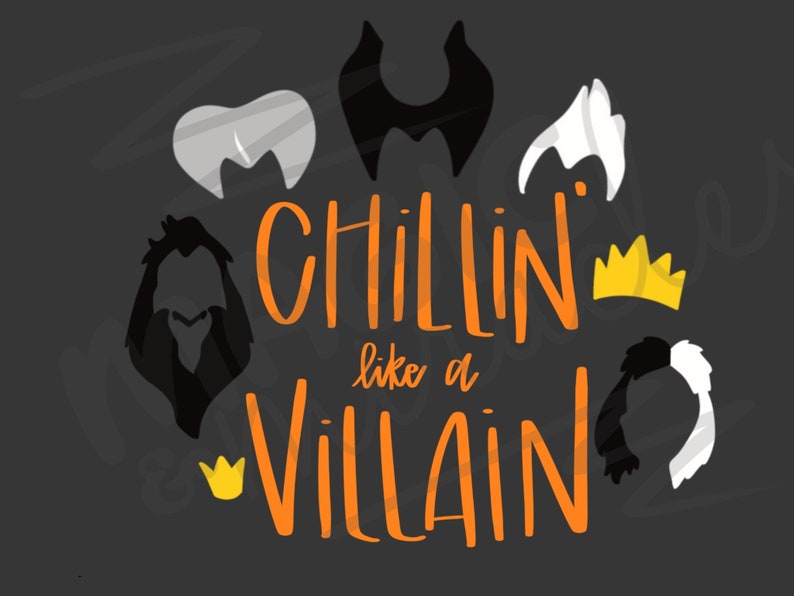 SVG Disney SVG Villain SVG Disney Villains Chillin' | Etsy