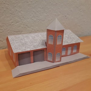 HO Scale Papercraft Freight Depot - Printable Building Kit