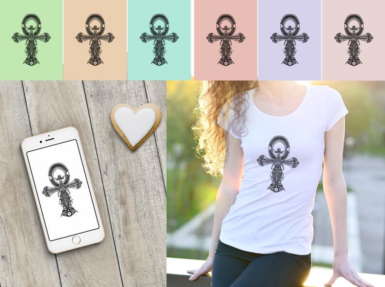 Le Tatouage Ankh Svg Ankh Croix égyptienne Antique Conception De T Shirt Legypte Ancienne Symbole Dankh De Tatouage Vecteur Svg Png Jpg De Le Vie