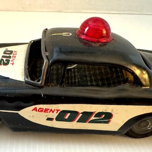 Vintage Marx Tin Litho Remote Control Toy Car Agent .012 Red Light Works Japan