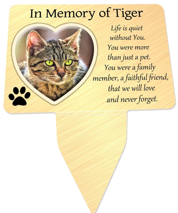 Your Photo Personalised Cat Kitten Memorial Plaque & Stake - Etsy UK Your Photo Personalised Cat Kitten Memorial Plaque & Stake - Etsy UK