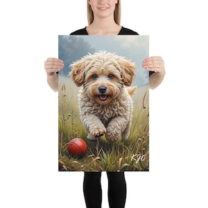 Cavapoo Art Poster Stor 76 x 51 cm eller 30 x 48 cm