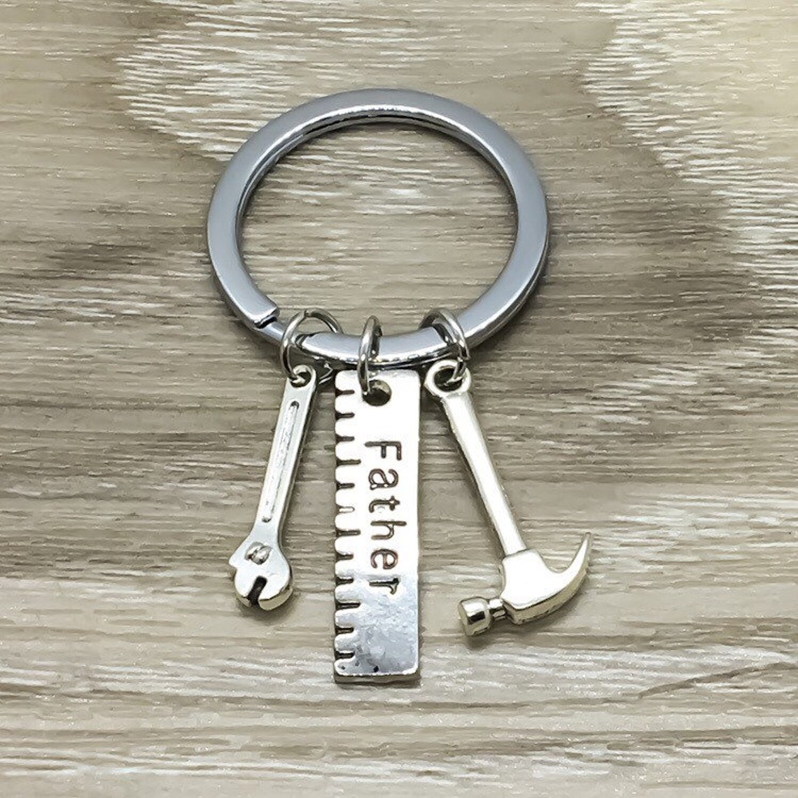Father Keychain Dad Keychain Fathers Day Gift Papa Etsy